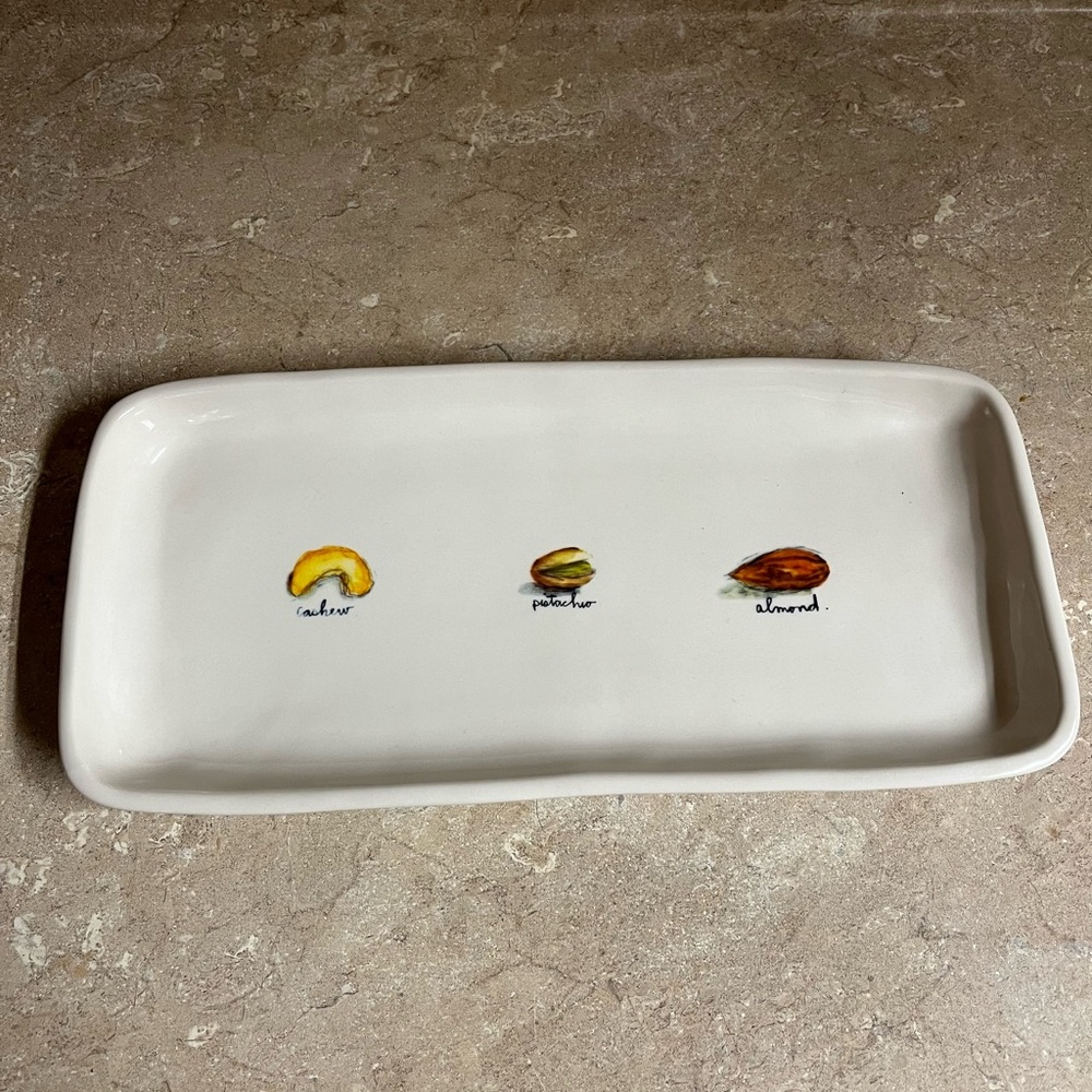 Rae Dunn Ceramic Nut Serving Tray